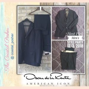 Navy Oscar De La Renta Mens Suit